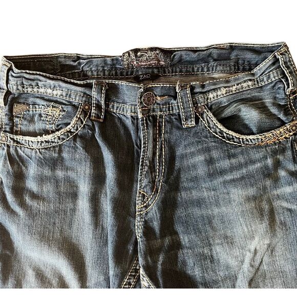 Mens Silver Zac Jeans - W34 L32 - 100% Cotton - Picture 11 of 13